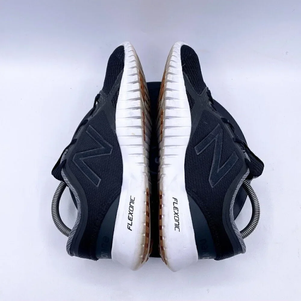 Men's New Balance MX66MB2 Flexonic Black/White Lace-up Running Shoes Size 8.5D